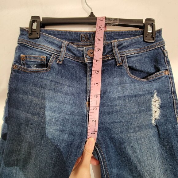 DL1961 Ripped Distressed Florence Insta Sculpt Buckley Blue Denim Jeans Size 25 - Picture 10 of 15